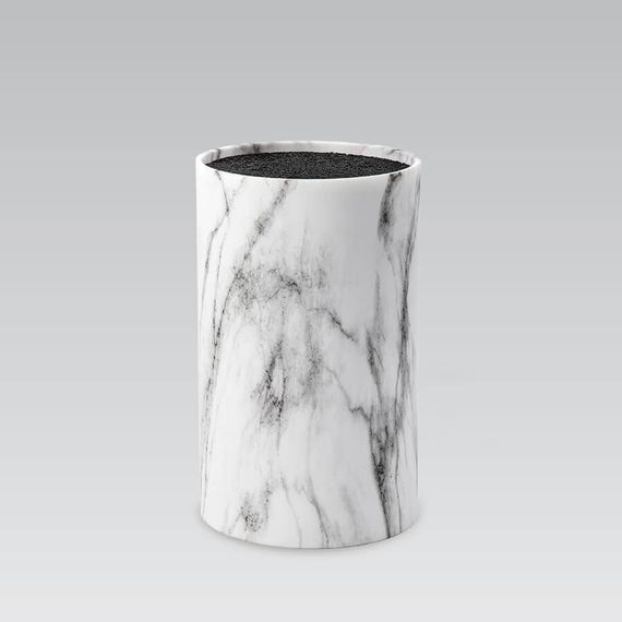 Підставка для ножів Maestro MR-1439-WHITE універсальна настільна з щітковим наповнювачем біла