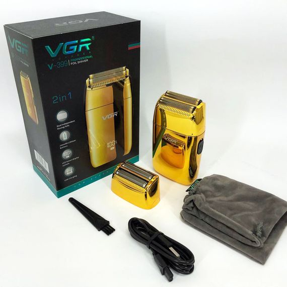 Електро станки для гоління VGR V-399 GOLD, Тример з регульованою довжиною, Бритва для KP-520 гладкого гоління | Зображення 3