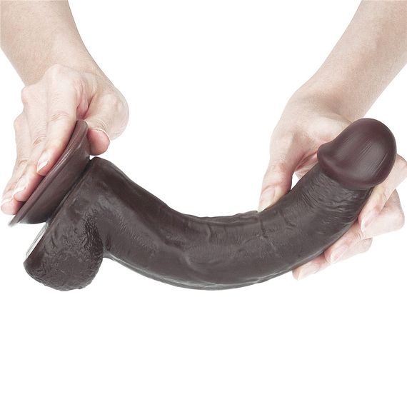Фалоімітатор - Sliding-Skin Dual Layer Dong 9" Black Sex Aura | Зображення 5