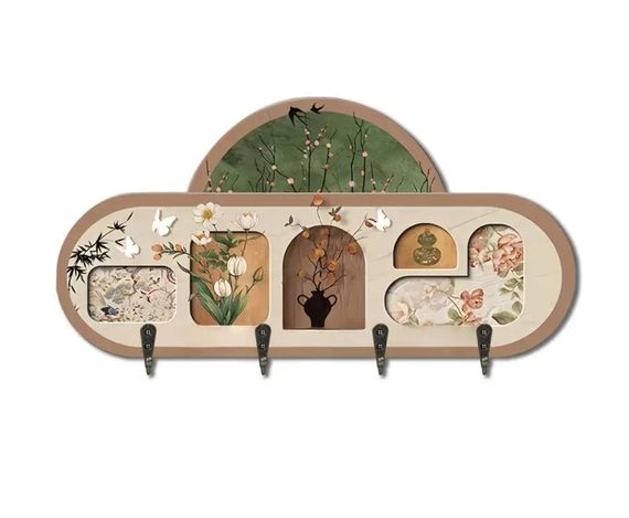 Настенная ключница-вешалка Вешалка настенная Размер 45*22 | Зображення 1