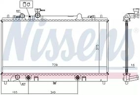 Радіатор охолодження двигуна MAZDA 6, NISSENS (62465A)