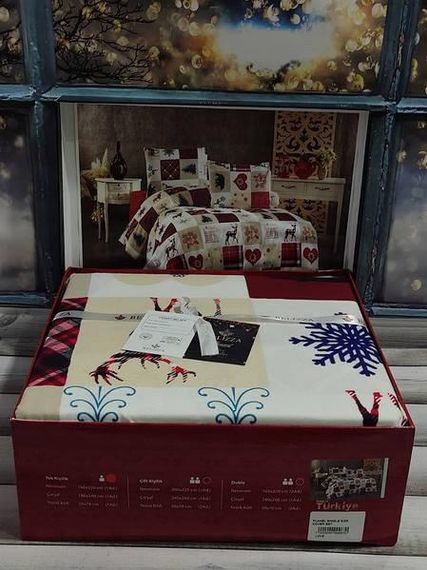 Постельное белье Belizza Love Фланель Хлопок Полуторный размер