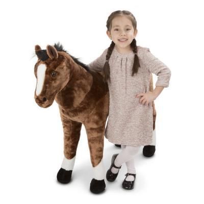 Мягкая игрушка Melissa&Doug Гигантская плюшевый конь, 100 см (MD12105) - Топ Продаж! | Зображення 1