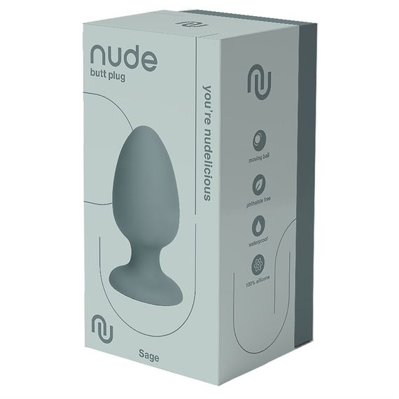 Анальна пробка Dream Toys Nude сіра, 8 х 4 см Sex Aura | Зображення 1