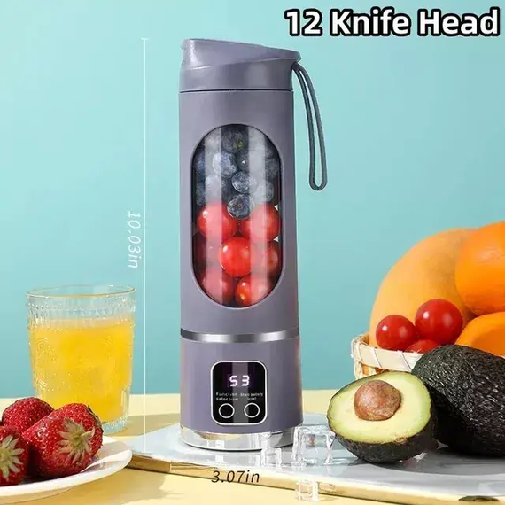 Портативная блендер-соковыжималка AND в виде бутылки с USB зарядкой AND XL-1069 | Зображення 6