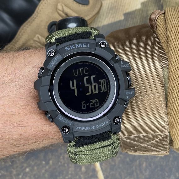 Чоловічий годинник Skmei 1356AGPK Army Green Tactic Compass | Зображення 2