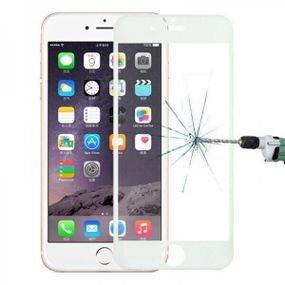 Захисне скло 2.5D на весь екран для iPhone 6 колір Білий
