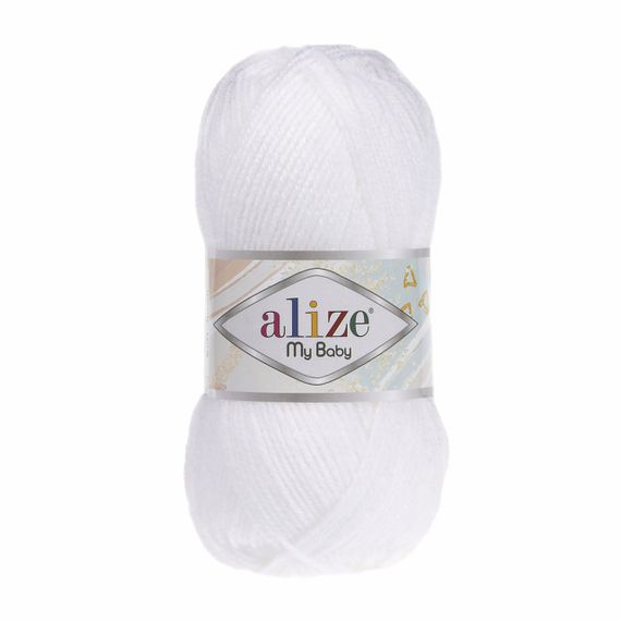 My Baby 55 пряжа Alize бел