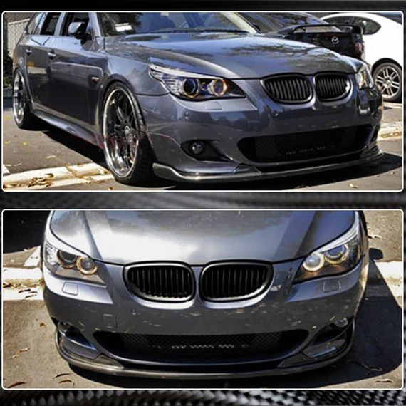Накладка на передній бампер (для M-Sport, Карбон) для BMW 5 серія E-60/61 2003-2010 рр | Зображення 2