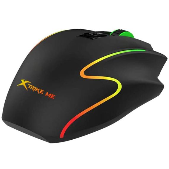 Мишка XTRIKE ME GM-518, ігрова 12800dpi., 9кн., RGB, високий профіль, чорна | Зображення 1