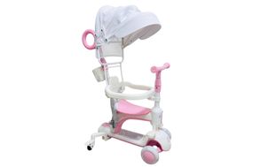 Самокат Smart Baby 669 Pink трансформер з дашком Maraton