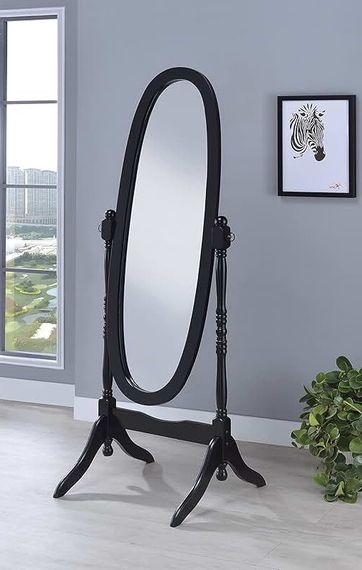Зеркало напольное овальное Onder Mebli MS-8007-BK, деревянная рама, вращающееся | Зображення 7