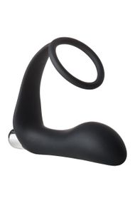 Анальна пробка з еррекційним кільцем FANTASSTIC VIBRATING ANAL PLUG WITH COCKRING BLACK Sex Aura