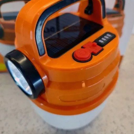 Подвесной аккумуляторный фонарь светильник Hurry Bolt HB-V70 LED с крючком и солнечной панелью | Зображення 3