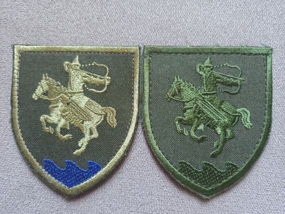 Шеврон 21 Окремий мотопехотний батальйон Сармат / 2 шт (кольоровий +зелений)