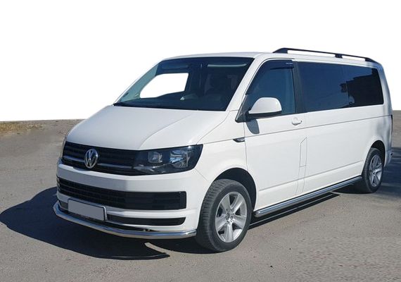 Нижня одинарна губа ST008 (нерж) 42 мм для Volkswagen T6 2015-2024, рр