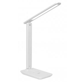 Настільна лампа Luxel TL-15W, 6Вт, світлодіодна, акумуляторна, USB, біла