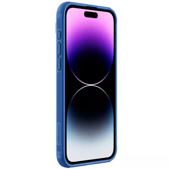 Карбонова накладка Nillkin CamShield Pro Magnetic для Apple iPhone 15 Pro (6.1") Blue | Зображення 3