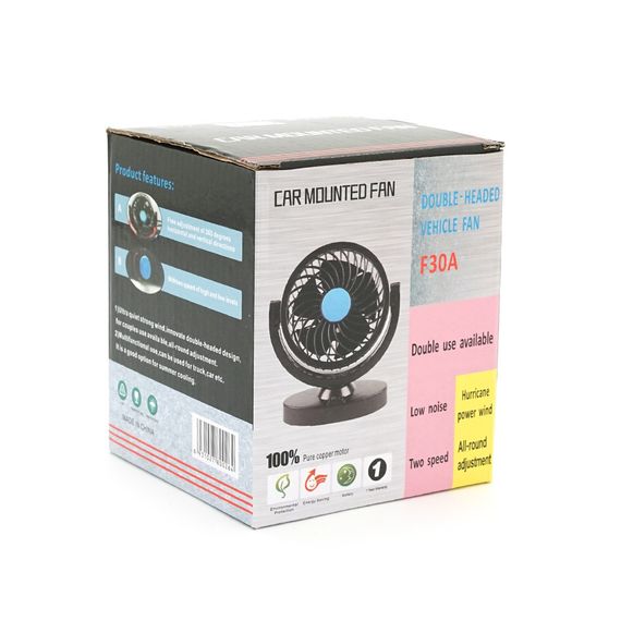Вентилятор настольный F30/1, 2 режима, питание от кабеля USB, Black, Box | Зображення 1