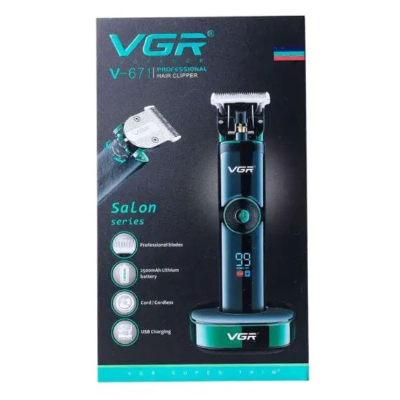 Машинка для стрижки VGR V-671 професійна з насадками | Зображення 8