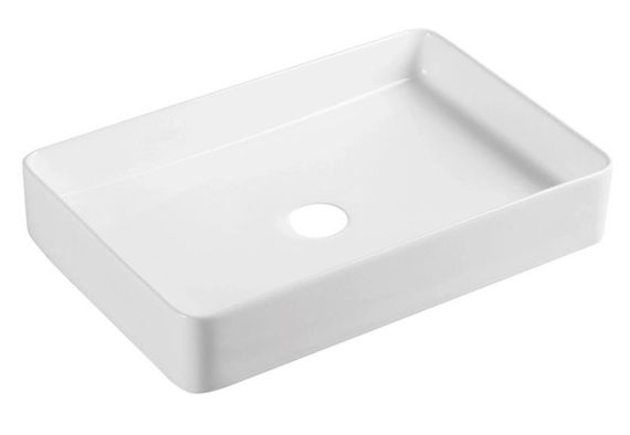 Комплект Qtap Tern: Раковина накладна прямокутна 600x400x110 мм WHITE + Донний клапан PU02 (QT17112174WN47303) | Зображення 3