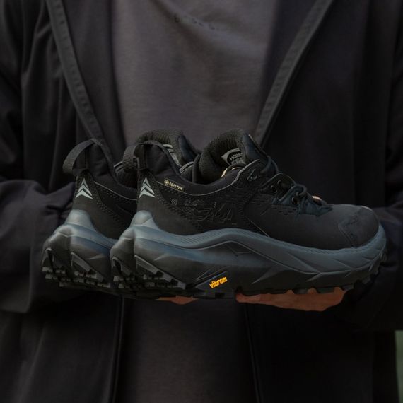 Кросівки демісезонні шкіряні  Hoka  GTX колір чорний/сірий | Зображення 1