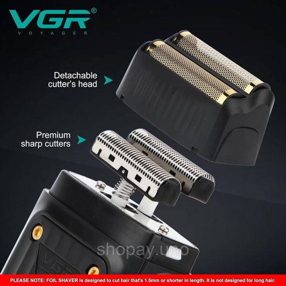 Електробритва VGR V-363 з USB-зарядкою та акумулятором ∙ Бритва VGR V-363 – сіткова електробритва для подорожей | Зображення 2
