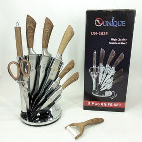 Набор ножей для каждой кухни UNIQUE UN-1833, Набор ножей для поваров литых кухни TZ-77