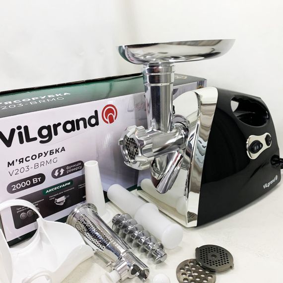Мясорубка с насадками для нарезки овощей ViLgrand, Мощные мясорубки бытовые, Мясорубки для кафе FG-33 | Зображення 8