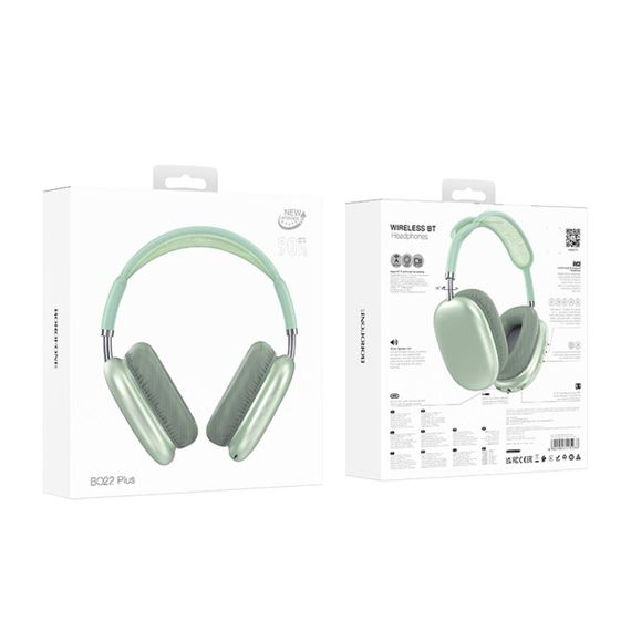 Беспроводные наушники BOROFONE BO22 Plus Elegant BT headphones Green | Зображення 2