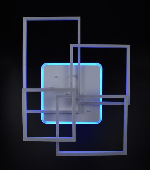 Люстра світлодіодна стельова LED світильник для квартири на стелю лед з пультом 26100 Білий 17х56х71 см. | Зображення 6