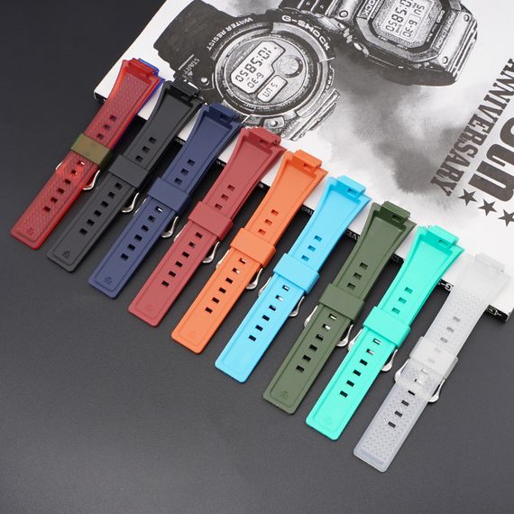 Ремінець для Годинник C2asio G-Shock GA-100/110 Transl-Red-Blue SI | Зображення 7