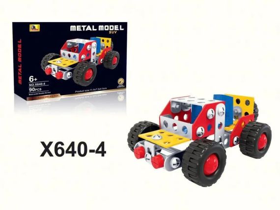 Металевий конструктор "Транспорт", Дитячий конструктор з викруткою та гайковим ключем знижка | Зображення 9