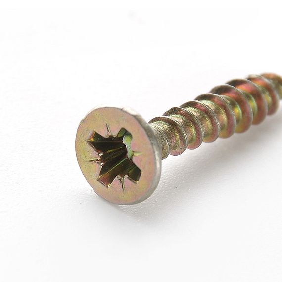 Саморіз універсальний 3,5* 50 з потайною головкою цинк жовтий (ящ. 3000 шт.) APRO 1013550-1-C1 | Зображення 2