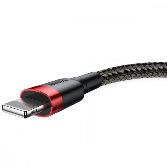 Дата кабель Baseus Cafule USB to Lightning 2.4A (1m) (CALKLF-B) Червоний / Чорний | Зображення 2