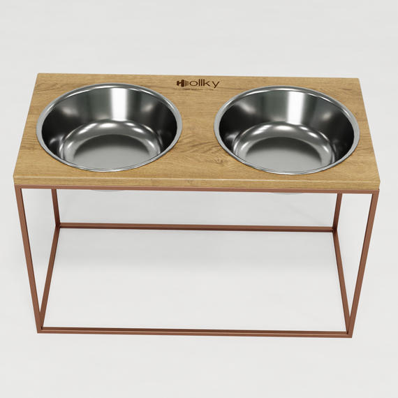 Миски на підставці для дуже великих собак Hollky Base XXL40 (2 × 2,8 л) BXXL40-643240-GLNT | Зображення 1