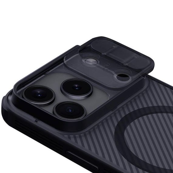 Карбонова накладка Nillkin CamShield Pro Magnetic для Apple iPhone 17 Pro Max (6.9") Transparent black | Зображення 3