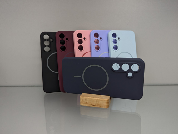 Samsung Galaxy S23 FE MagSafe Протиударный чохол Софт Тач чохол синій