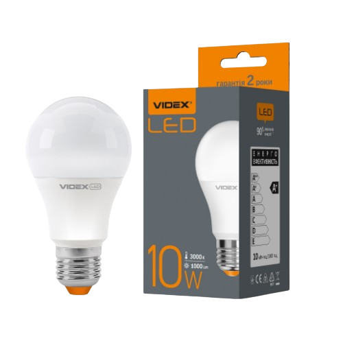 Лампа A60e 10W E27 3000K 220V LED Videx | Зображення 2