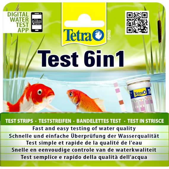 Набір індикаторних тестів Tetra Pond Test 6in1 для ставка для перевірки показників якості води 25 шт