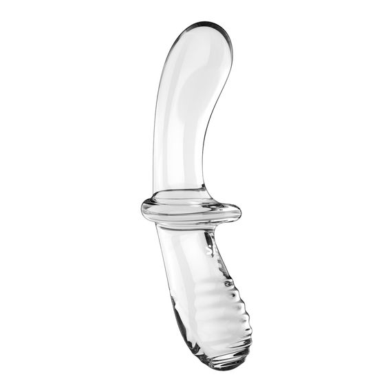 Двосторонній скляний дилдо Satisfyer Double Crystal Transparent, боросилікатне скло, унісекс | Зображення 3
