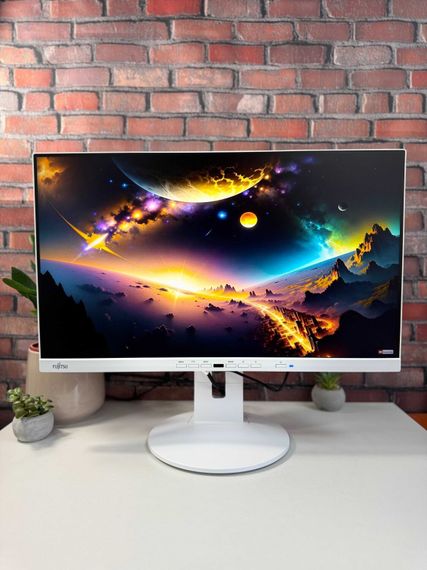 Монітор Fujitsu P24-9T / 24" (1920x1080) IPS / VGA, HDMI, DisplayPort, USB-Type-C, USB-Hub, Audio / Вбудовані колонки 2x 2W / VESA 100x100 б/в | Зображення 1