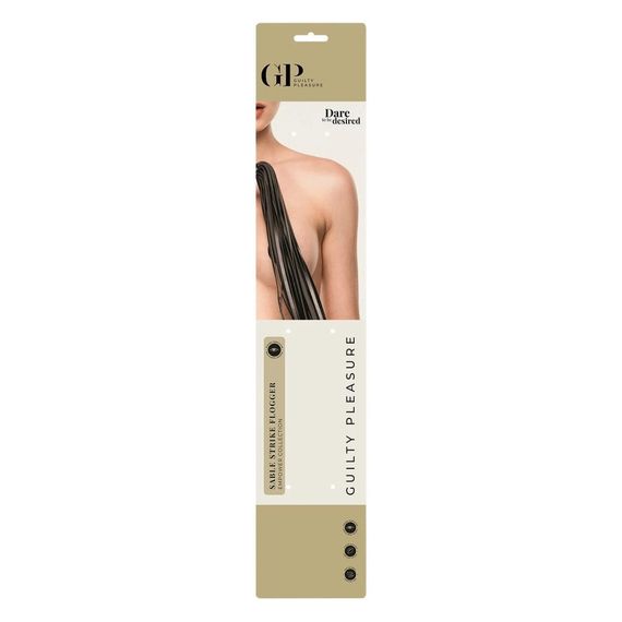 Флоггер із петлею Guilty Pleasure Sable Strike Empower, чорний, 66 см Sex Aura | Зображення 1