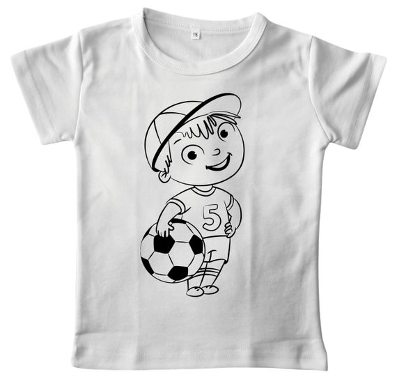 Дитячий набір для творчості футболка розмальовка Футболіст біла (ДФ0016) 104 | Зображення 4