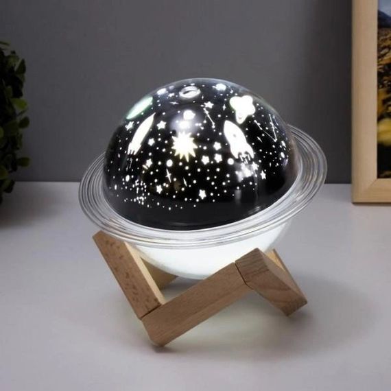 Зволожувач повітря проектор Зоряне небо/ сатурн / Настільний світильник нічник Проекційний | Зображення 4
