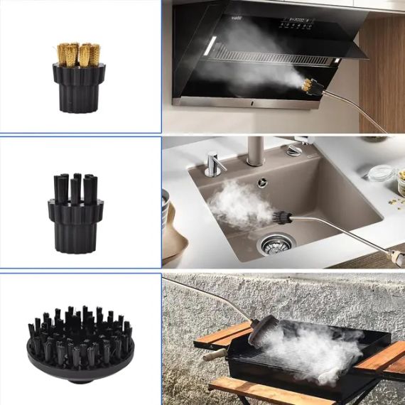 Пароочиститель для уборки дома 2500 Вт с насадками, устройство для дезинфекции 220 В + аксессуары, 1200 мл | Зображення 6