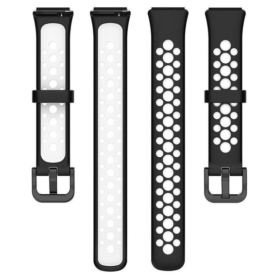 Силіконовий ремінець Primolux Perfor Classic для фітнес браслета Huawei Band 7- Black&White | Зображення 4