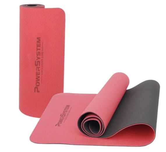Килимок для йоги та фітнесу Power System PS-4060 TPE Yoga Mat Premium Red (183х61х0.6) (4060RD-0) | Зображення 1