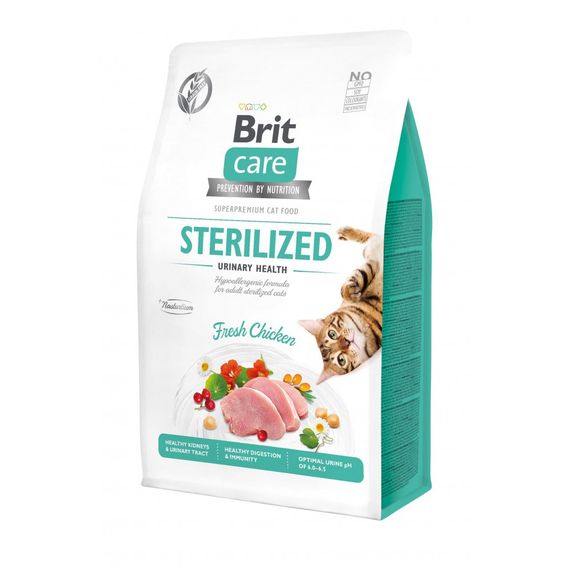 Корм сухой Brit Care Cat Grain Free Sterilized Urinary Health для стерилізованих котів для підтримання сечостатевої системи