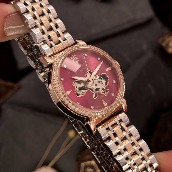 Годинник наручний Awarder 047 Silver-Gold-Pink | Зображення 3